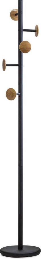 Balvi Kapstok Shiitake Zwart Hout 174 5x28 5 cm