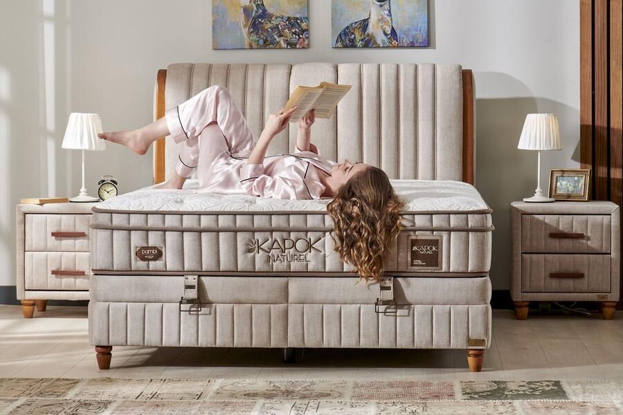 BSS Bedding YATAS Ionic Energy Boxspring 90x200 cm Complete Boxspring Pocketvering Boxspring met Opbergruimte Slaapkamerbed 1 x Matras 1 x Bedbox 1 x Hoofdbord- Stijlvol Comfortabel - Foto 3