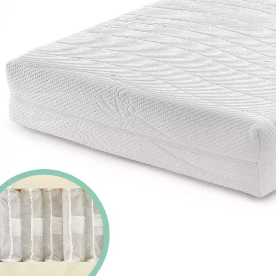 Bamboo Matras pocketvering pocketveermatras 160x200cm (20cm dik)