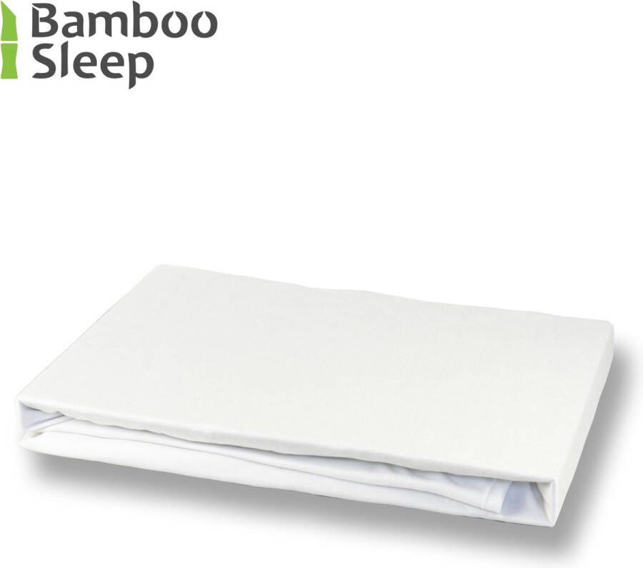 Bamboo Sleep BambooSleep 100% Bamboe hoeslaken voor matras 160x200x30 cm Puur Bamboe Zijdezacht Temperatuur Regulerend Kleur wit