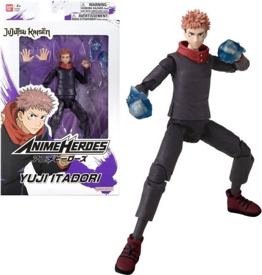 Bandal Bandai Anime Heroes Jujutsu Kaisen Anime Heroes Figuur 17 cm Itadori Yuji 36981 Veelkleurig