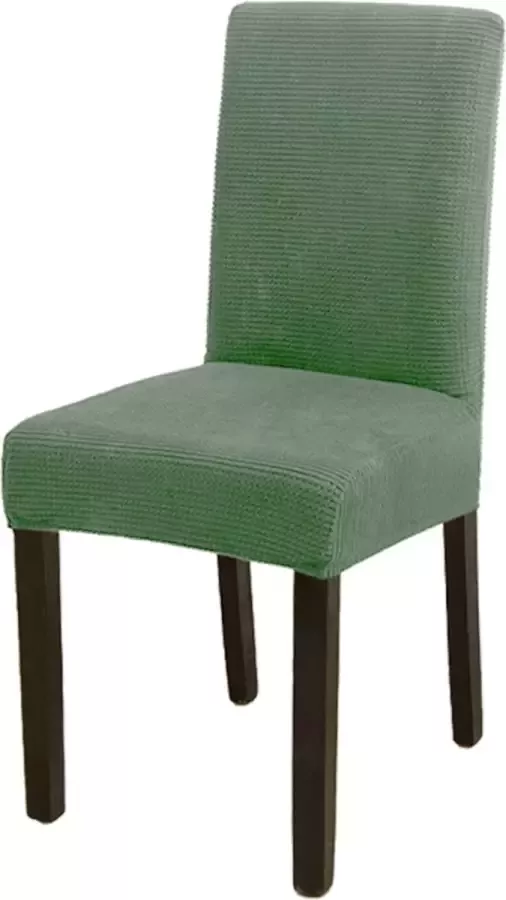 BankhoesDiscounter Knitted Stoelhoes – Groen – Eetkamer Stoelhoezen – Stoelhoezen Eetkamerstoelen – Stoelhoezen Stretch - Foto 2