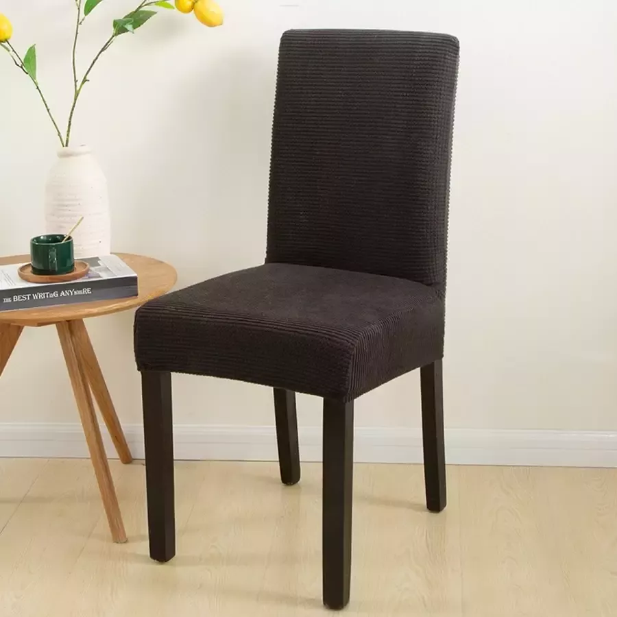 BankhoesDiscounter Knitted Stoelhoes Maat M Zwart Hoes voor uw eetkamer stoelen Stoelhoezen eetkamerstoelen Stoelhoezen eetkamerstoelen