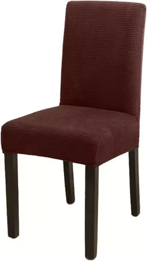 BankhoesDiscounter Knitted Stoelhoes Maat M Donkerbruin Hoes voor uw eetkamer stoelen stoelhoes Stoelhoezen eetkamerstoelen - Foto 2
