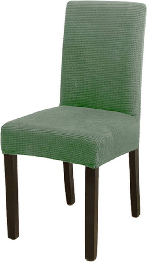 BankhoesDiscounter Stoelhoes 3.0 (3 stuks) Beste pasvorm Knitted Groen Eetkamerstoelen Stoelhoesset Stoelonderdelen Stoelovertrek Stretch