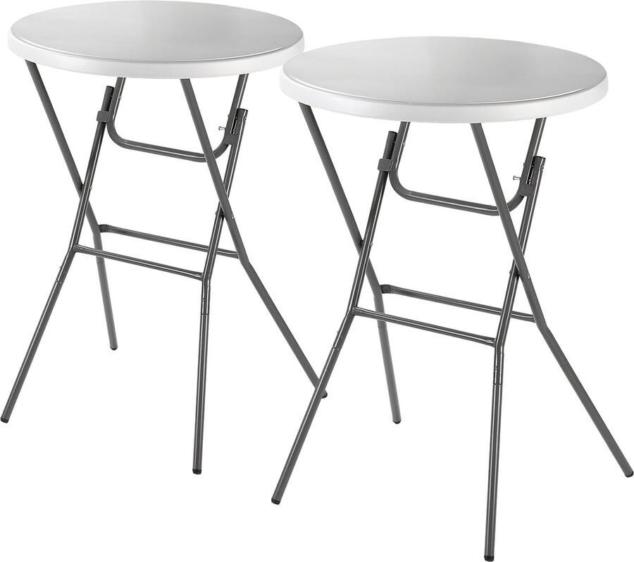 Bardi 2 x Statafel Inklapbaar 80 x 110 cm. Wit