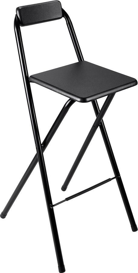 Bardi 6 x Inklapbare Barkruk Voor Statafel Zwart – 100 Kg Draagvermogen