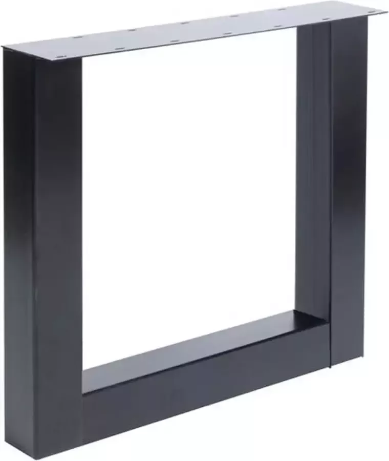 Barnwoodweb Stalen Tafelpoten 2X 2 St. Tafelpoten staal U-model 2 Stalen tafelpoten 72 cm U-poot 10 x 10 Stalen u-poten tafels