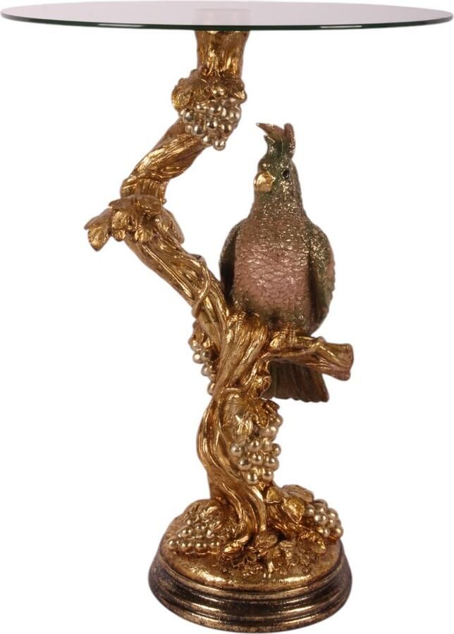 Baroque Decoratief beeld of figuur Bijzettafel vogel resin 55 cm 55x40x40 polyresin