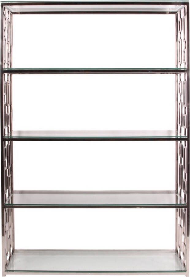 Baroque Kast Masqat zilver 180x122x36 Steel+glass