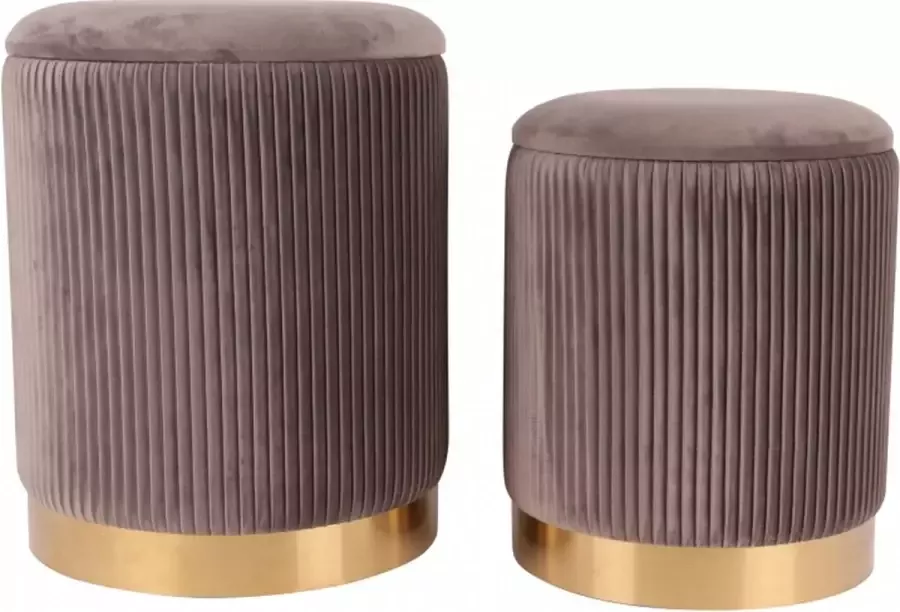 Baroque Poef SET 2 44 38 Wood