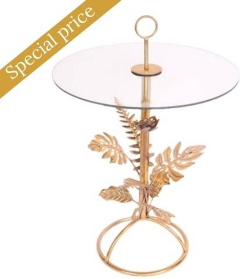 Baroque Tafel bijzet 72cm Botanical 72x60x60 Iron