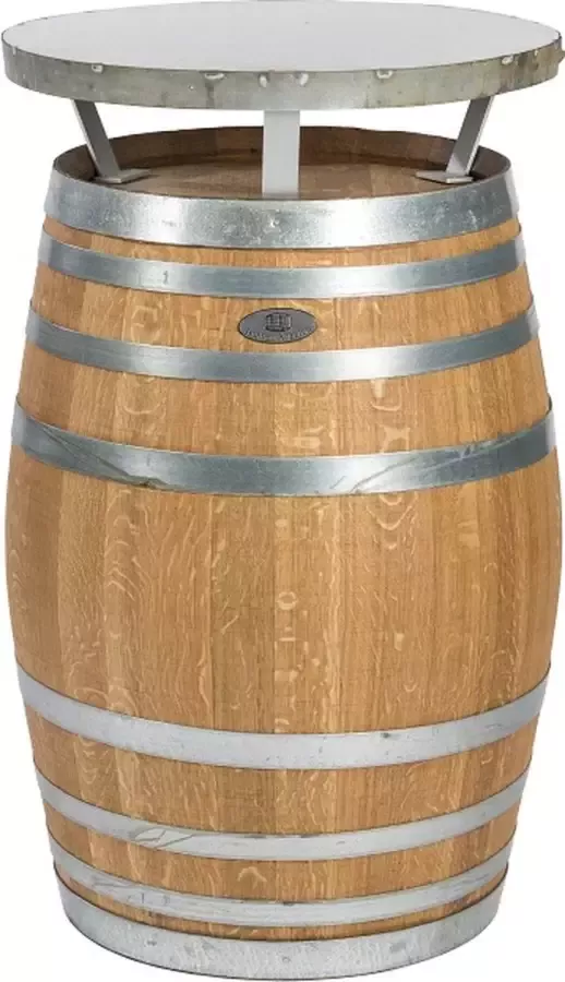 BarrelAtelier Bartafel Wijn 225l. Rioja Baja stalen blad geborsteld geschuurd geolied (licht)
