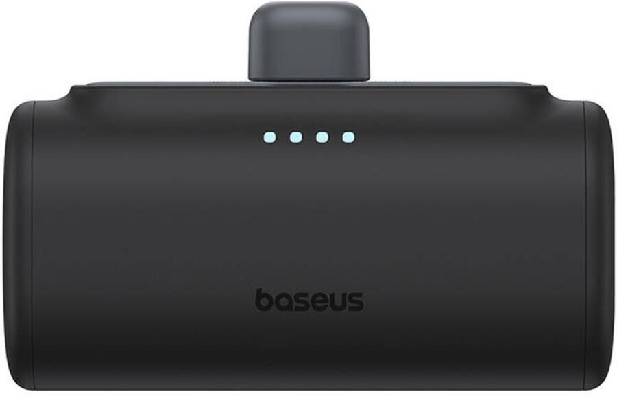 Baseus 5.000 mAh Powerbank Zwart Opvouwbare Apple Lightning Connector Met USB-C Poort Compact & Fast Charge Power Delivery 20W