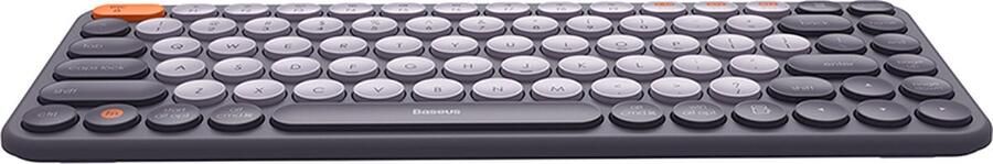 Baseus draadloos toetsenbord K01A grijs oranje wireless keyboard tri mode