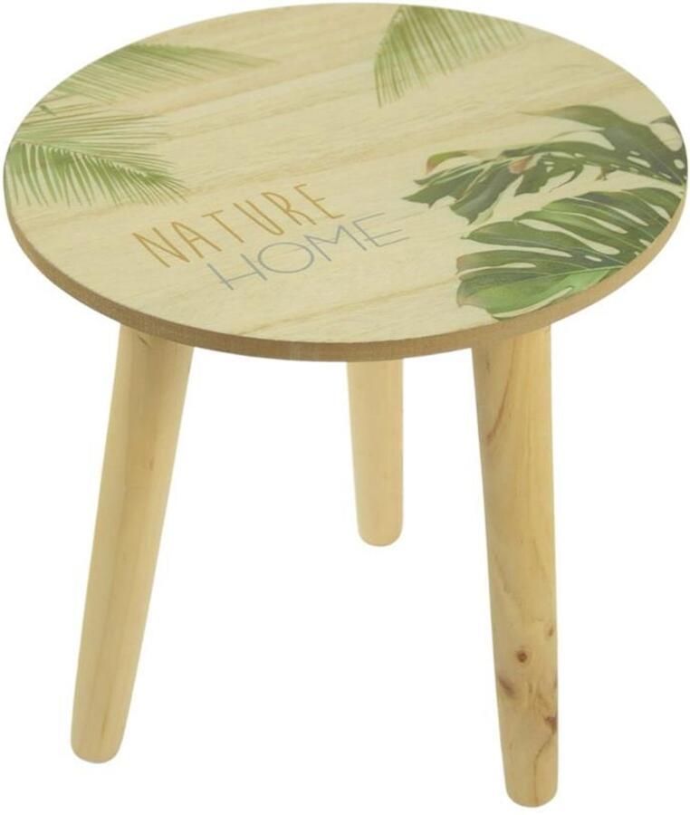 Basic Noor Living Houten Bijzettafel Nature Home 25 cm