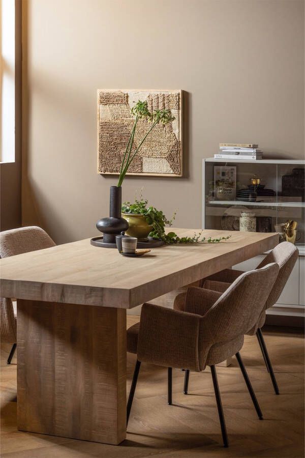 Basiclabel Balk Eettafel Mangohout Naturel 76x220x90 - Foto 4