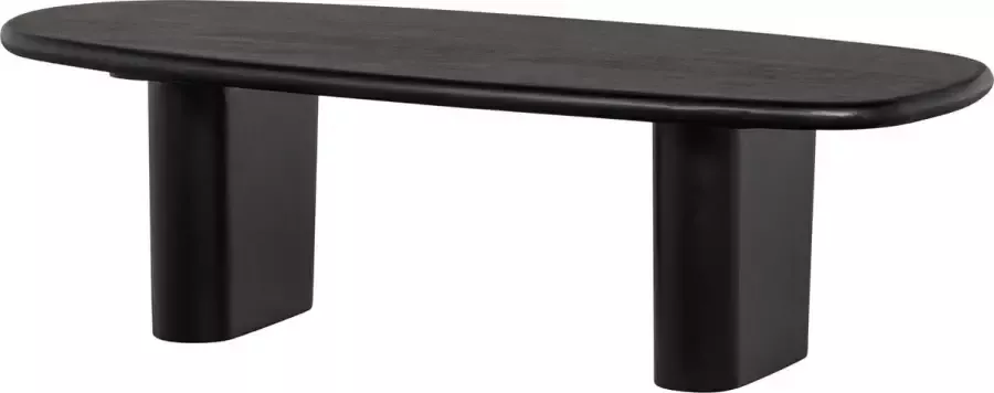 WOOOD Organische Salontafel Dirck Mangohout 135 x 60cm Mat Zwart Japandi