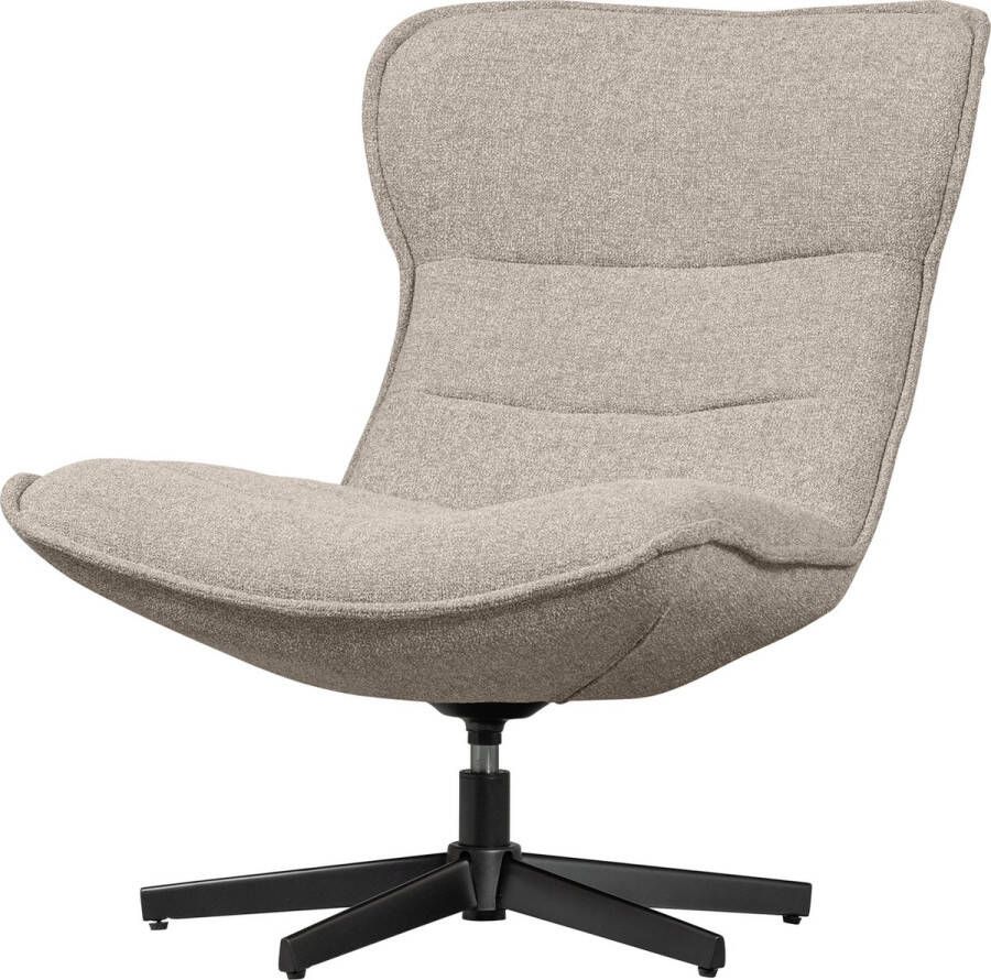 Basiclabel Draaifauteuil Warp Bouclé Taupe Melange 92x81x92 - Foto 1