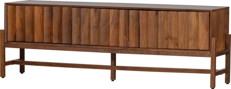 BASICLABEL Plint TV meubel met Streep Hout Naturel 55x160x40