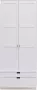 BASICLABEL Skik Garderobe Box Pals Grenen Wit 231x95x62 - Thumbnail 1