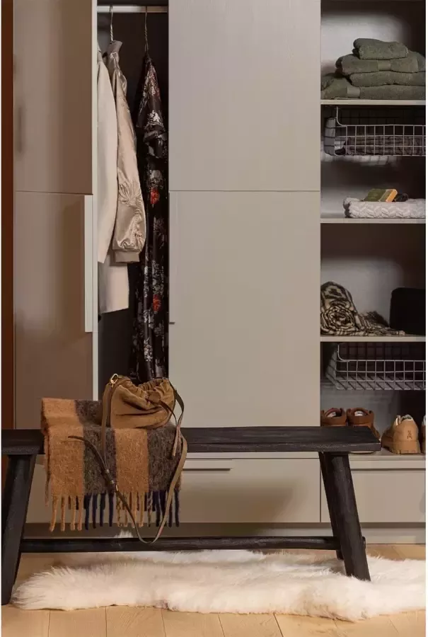 Basiclabel Timber Bankje Mango Hout Zwart 45x145x35 - Foto 2