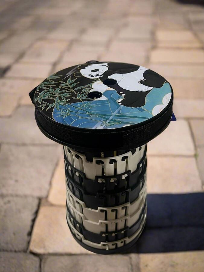 BASoo OPVOUWBARE BUITENSTOEL BLACK & WHITE PANDA – IDEAAL VOOR TUIN CAMPING FESTIVALS ÉN KONINGSDAG!
