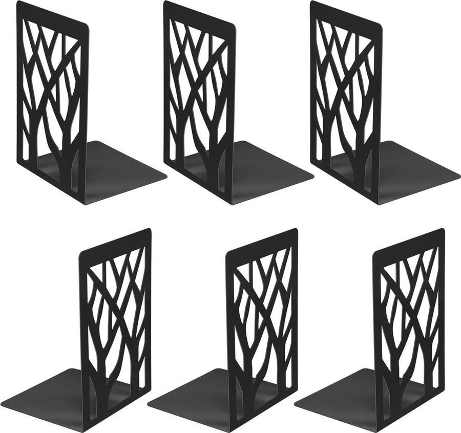 Bastix Boekensteunen metalen boekensteun boekenhouder plank boekensteunen boekenstopper boekenhouder onzichtbare boekenplank voor boekenplank keuken kantoor school bibliotheek zwart 3 paar