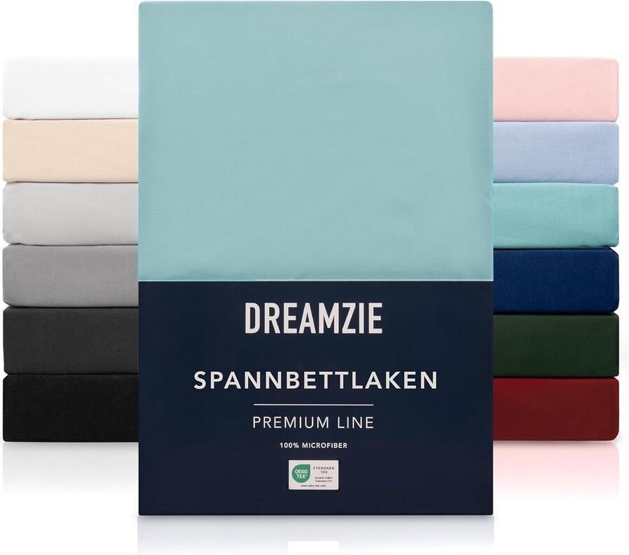 Bastix Hoeslaken 200 x 200 cm 100% microfraser hoeslaken voor dikke matrassen tot 30 cm aqua getest op schadelijke stoffen (Oeko-Tex) bedlaken met elastiek