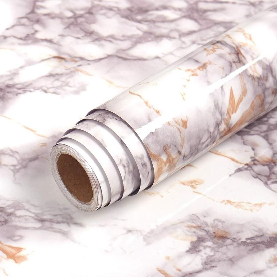 Bastix Marmerfolie zelfklevend meubelfolie tafel kindertafelblad keukenkast bureau keukenwerkblad folie werkblad keuken vensterbank marmerfolie decoratiefolie 40 cm x 2 m