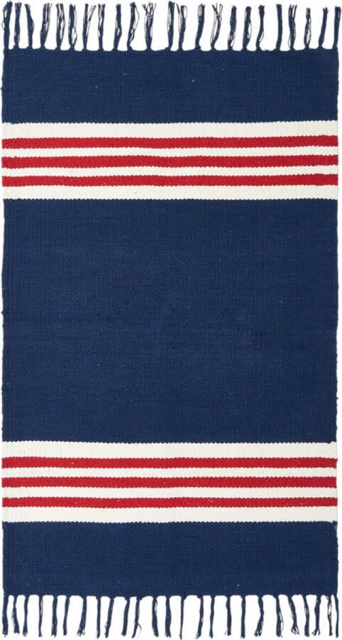 Batela Kleed navy-rood-wit gestreept