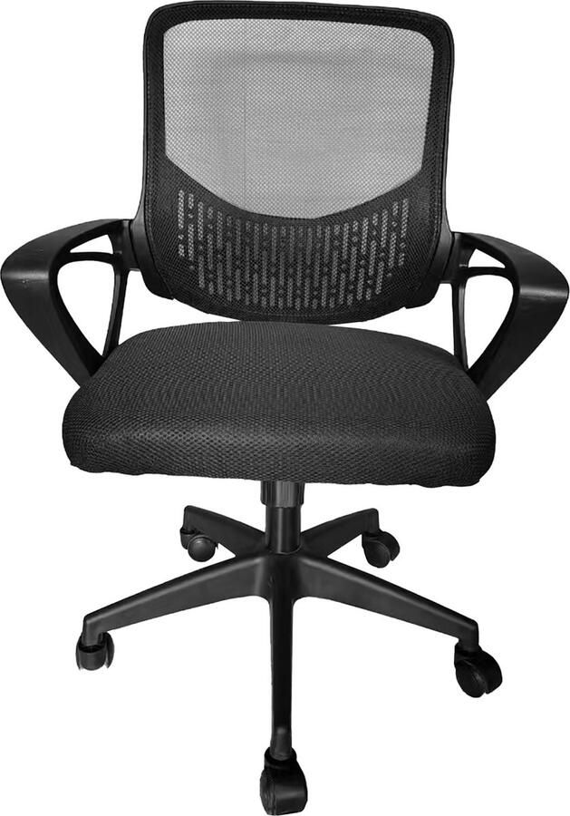 Bayt Ergonomische Bureaustoel Office Chair Bureaustoel volwassenen Kantoorstoel Verstelbaar Zwart Metalen basis - Foto 2