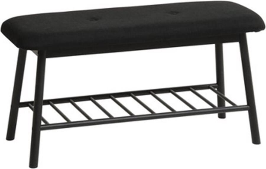 Bayt Schoenenrek Schoenenbank Schoenenrek Zwart Schoenenbank met Zitkussen Schoenenrek Hout