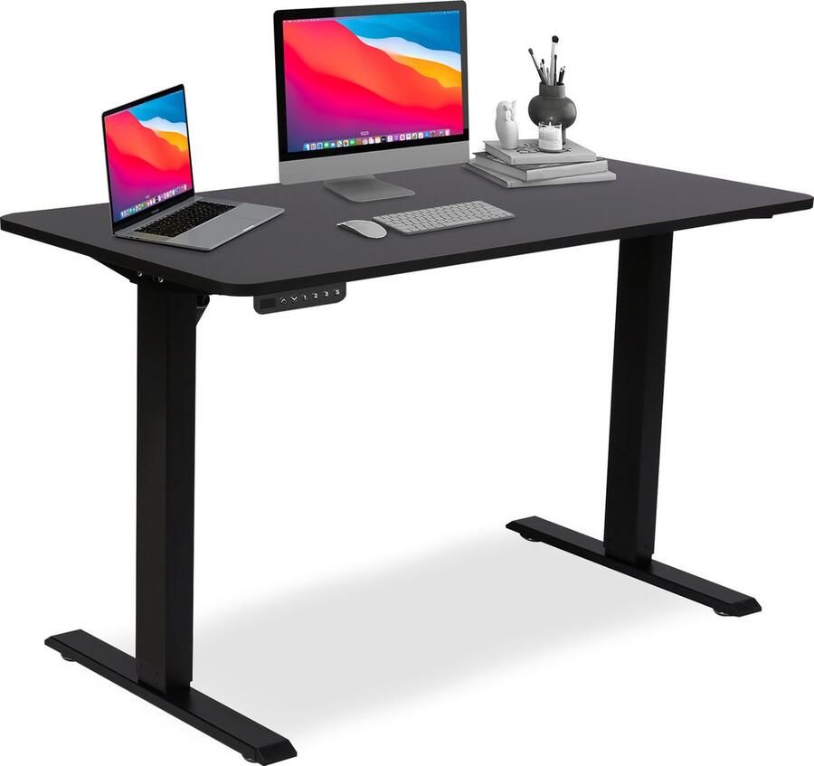 Bayt Zit Sta Bureau Elektrisch Bureau In Hoogte Verstelbaar Bureau 120 x 60 cm Zwart