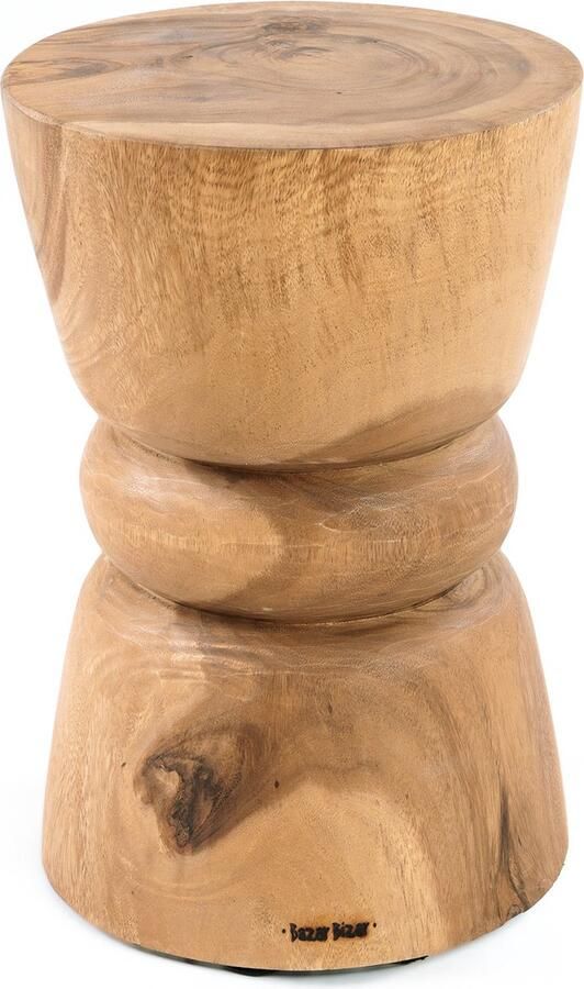 Bazar Bizar Kruk Bijzettafel Aukai Suarhout 30cm Naturel