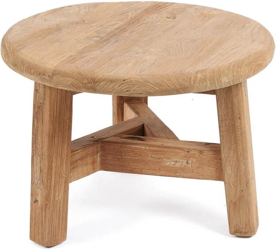 Rootz Living Rootz Fusuma salontafel rustieke tafel van teruggewonnen hout ruimtebesparend ontwerp 50 cm x 50 cm x 35 cm