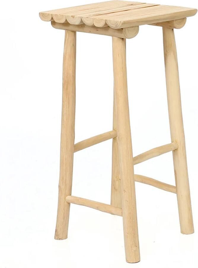 Bazar Bizar Barkruk Island Teakhout (zithoogte 75cm) Naturel