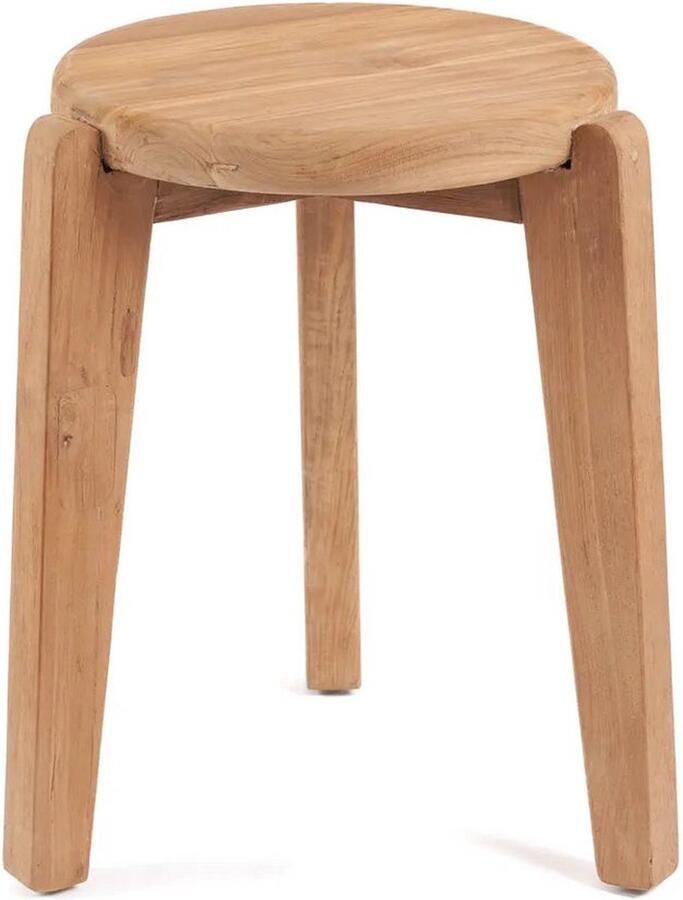 Rootz Living Rootz Seseh Bijzettafel Teakhout Rustiek meubilair Charmant decor Gebruik binnen en overdekt buiten 40 cm x 40 cm x 50 cm