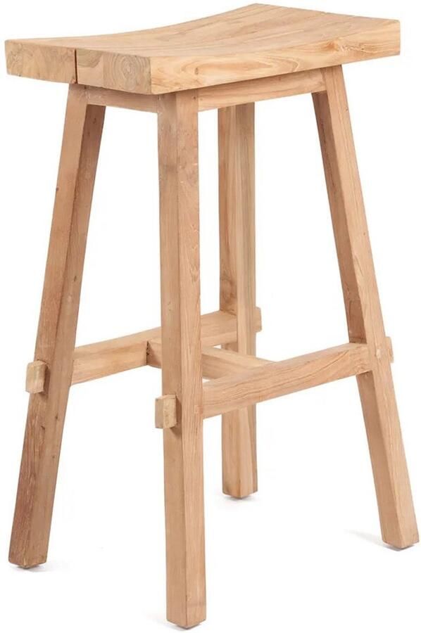 Bazar Bizar Barkruk Tabanan Teakhout (zithoogte 75cm) Naturel