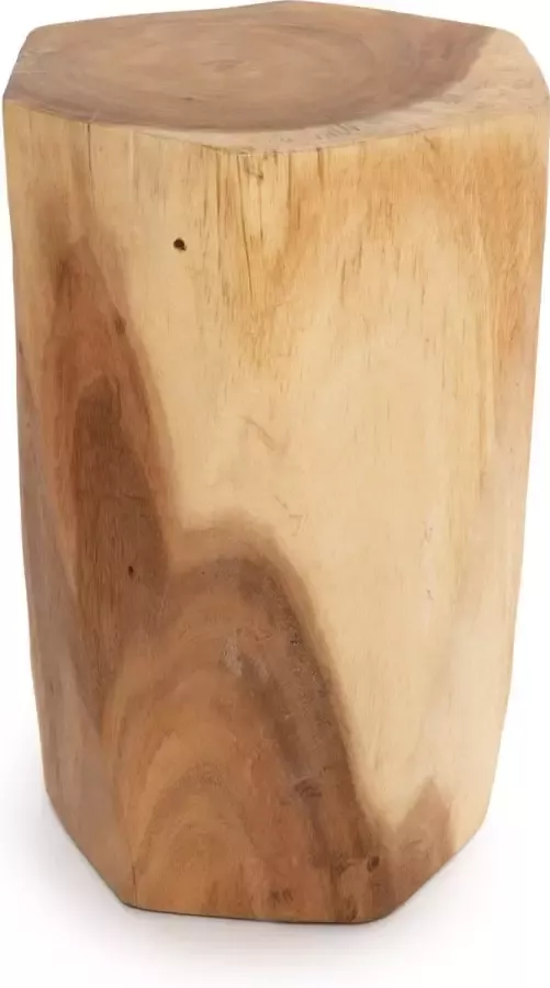 Bazar Bizar Kruk Bijzettafel Adira Suarhout 30cm Naturel Organisch