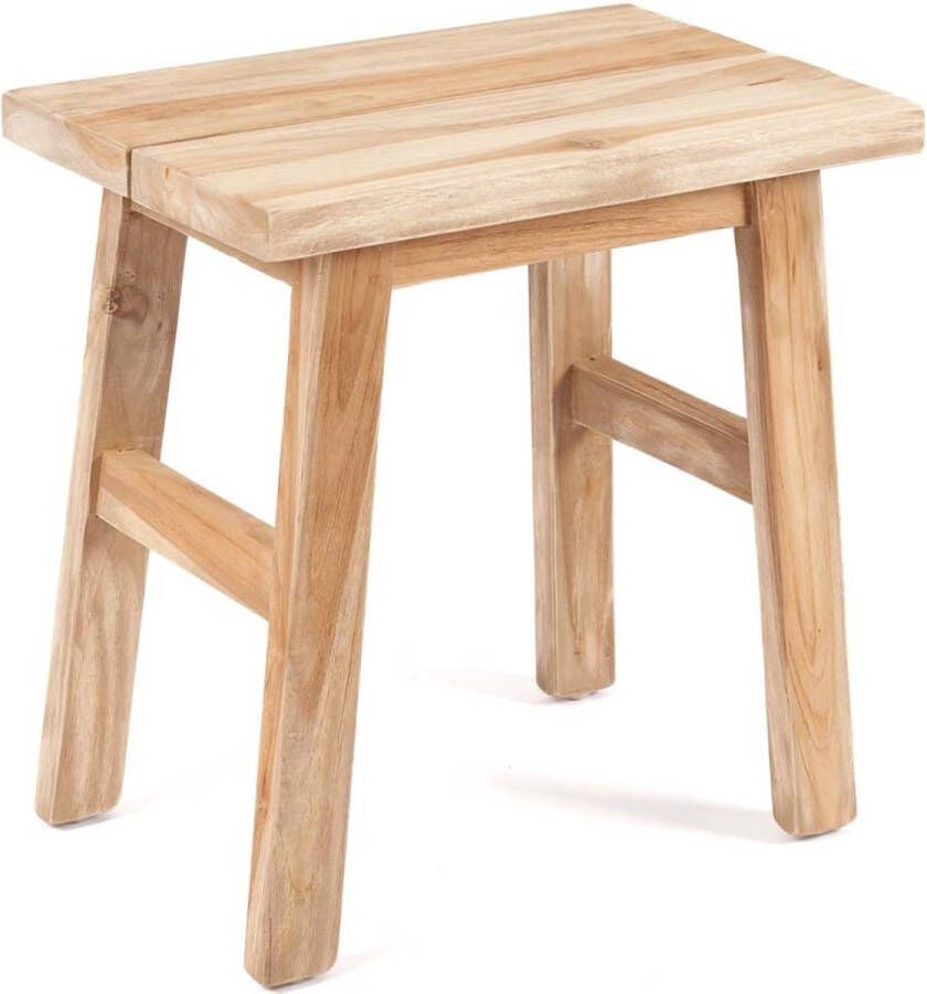 Bazar Bizar Kruk Makara Teakhout 40 x 33cm Naturel