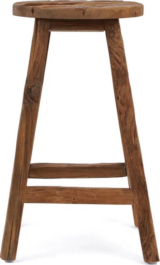 Bazar Bizar Barkruk Shibori Teakhout (zithoogte 70cm) Naturel