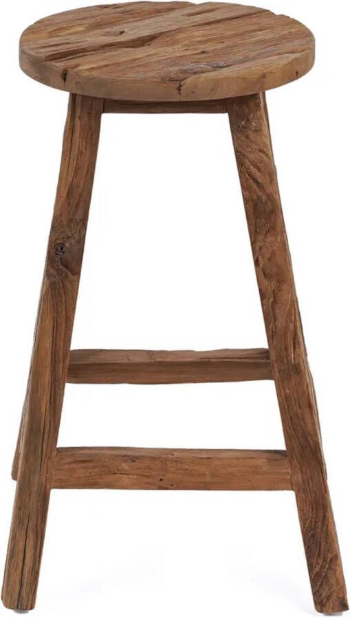 Bazar Bizar Barkruk Shibori Teakhout (zithoogte 70cm) Naturel - Foto 2