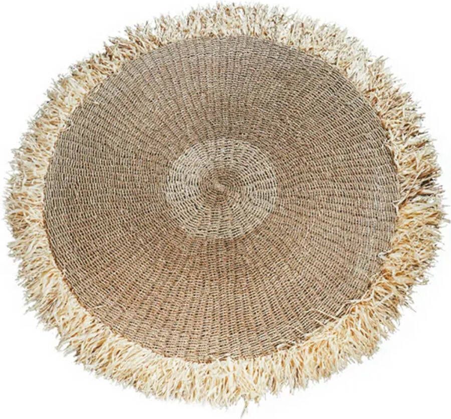 Bazar Bizar Rond Vloerkleed Fringed Raffia 100cm Naturel