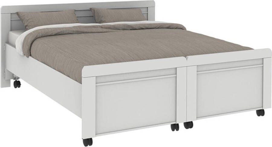 BBright B Bright Bed Bienne Tradi uitrijdbaar 180 x 200 cm alpine wit