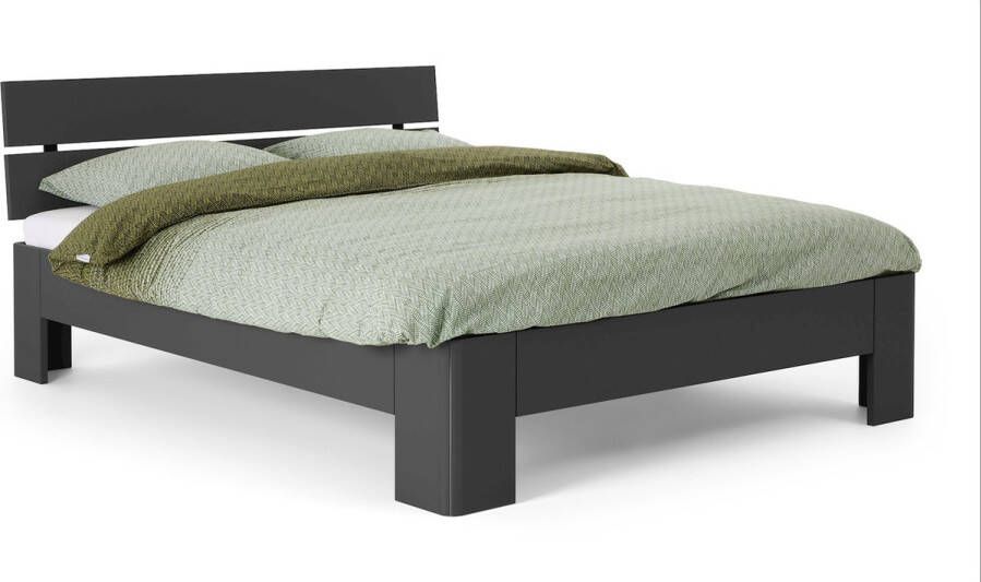 BBright B Bright Fresh 500 Bed met Hoofdbord 140 x 200 cm Bedframe Antraciet Bedombouw Instaphoogte: 50cm Tweepersoonsbedden