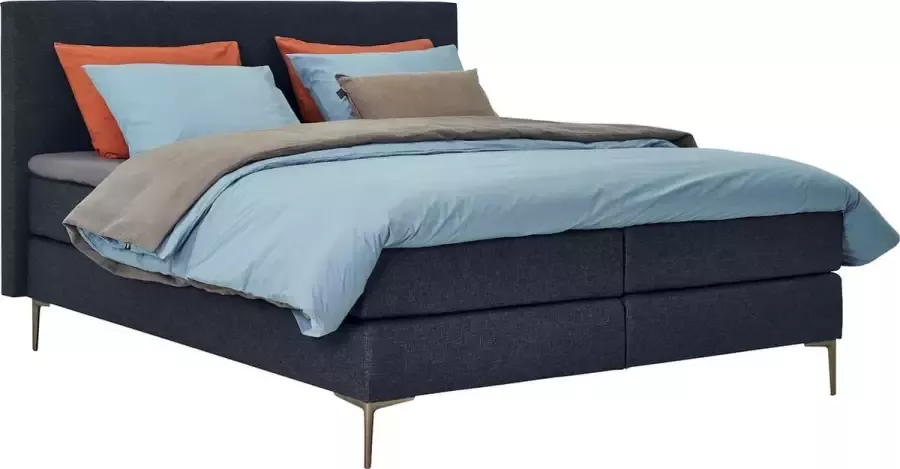 BBright B Bright Boxspring Emerald vlak met gestoffeerd matras 140 x 200 cm navy - Foto 2