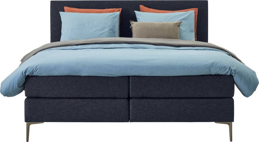 BBright B Bright Boxspring Emerald vlak met gestoffeerd matras 180 x 200 cm navy - Foto 2