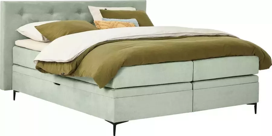 BBright B Bright Opbergbox Citrine met gestoffeerd matras 180 x 200 cm eucalyptus