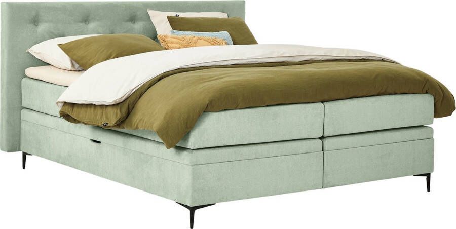 BBright B Bright Opbergbox Citrine met gestoffeerd matras 180 x 200 cm eucalyptus